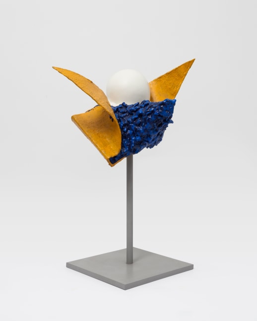 Claes Oldenburg &amp; Coosje van Bruggen Blueberry Pie, Flying, Scale B, 1998 cast aluminum painted with acrylic urethane 33 x 25 1/2 x 18 in. (83.8 x 64.8 x 45.7 cm) Edition of 3