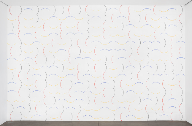 Installation view, Sol LeWitt, Arcs and Lines, May 7 – August 26, 2011