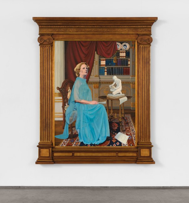Hans Haacke
Taking Stock (unfinished), 1983-84
oil on canvas in gilded frame
95 x 80 7/8 x 7 in. (241.3 x 205.4 x 17.8 cm)