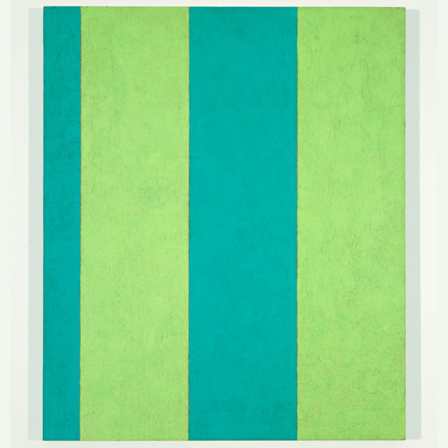 Sherrie Levine "Untitled (Broad Stripe: 6)" 1985 Casein and wax on mahogany 24 x 20 in.