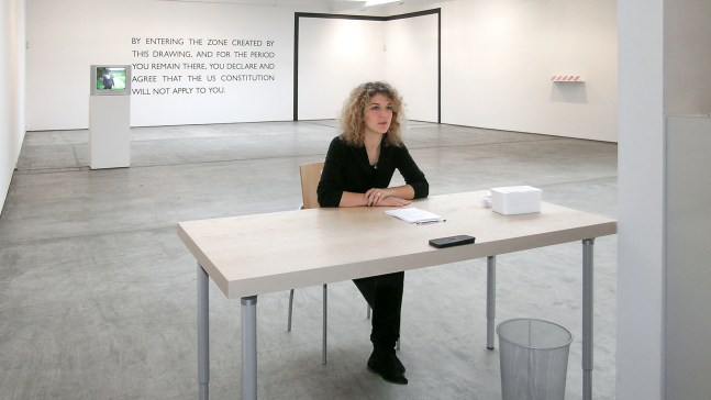 Installation view, Consideration, Paula Cooper Gallery, 521 W 21st Street, New York. November 16 - 19, 2005. © Carey Young. Courtesy Paula Cooper Gallery, New York.
