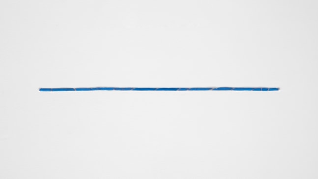 Linnea Kniaz Wall Slit 2, 2017 Plexiglas, plaster, acrylic 1/2 x 26 x 1/2 in. (1.27 x 66 x 1.27 cm), 67 in.(170.2 cm) from the floor