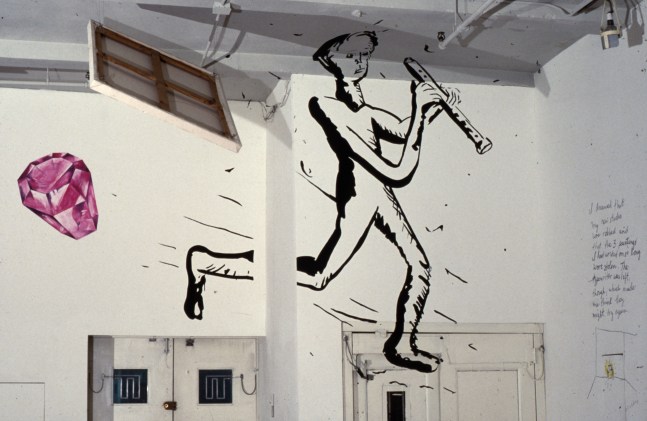 Installation view, Jonathan Borofsky, Paula Cooper Gallery, 155 Wooster Street, New York, March 10 - April 7 1979. © Jonathan Borofsky. Courtesy Paula Cooper Gallery, New York. Photo: Geoffrey Clements.