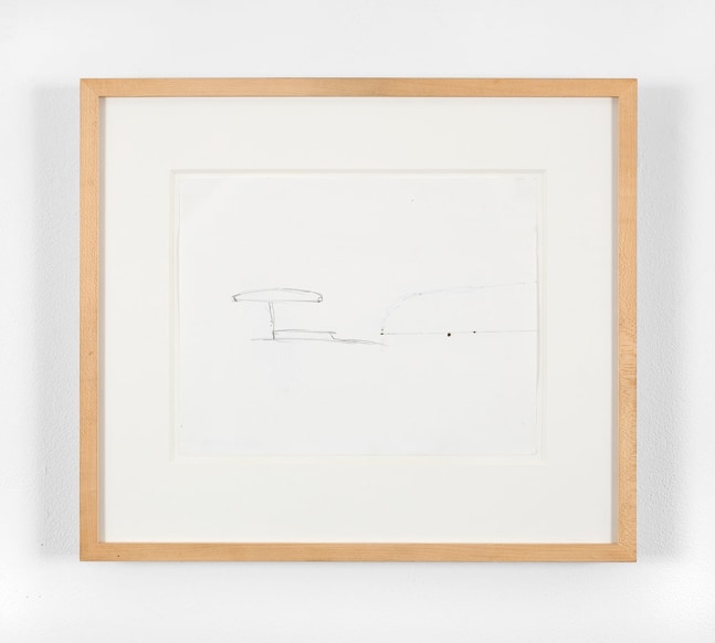 Robert Grosvenor "Untitled" 1992 Pencil and black felt pen on paper unframed 8 1/2" x 11"