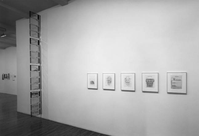 Installation view, Works on Paper, Paula Cooper Gallery, 155 Wooster Street, New York, February 26 - March 25, 1993. Photo: Geoffrey Clements.