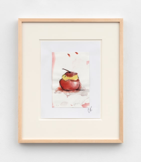 Claes Oldenburg & Coosje van Bruggen Notebook Page: Tomato Farci, 2007 crayon and watercolor 7 7/8 x 5 5/16 in. (20 x 13.5 cm) sheet: 11 x 8 1/2 in. (27.9 x 21.6 cm) frame: 17 3/4 x 15 x 1 1/4 in. (45.1 x 38.1 x 3.2 cm)