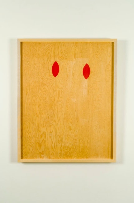 Sherrie Levine  "Red Knot Prototype" 2005 Caesin on plywood 31 1/2 x 25 1/8 in.