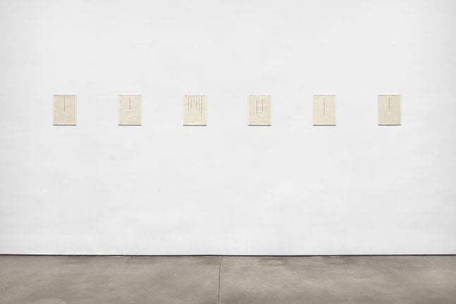Installation view, Carl Andre, Paula Cooper Gallery, New York, January 9 – February 8, 2025. © 2025 Carl Andre / Artists Rights Society (ARS), New York. Courtesy Paula Cooper Gallery, New York. Photo: Steven Probert.