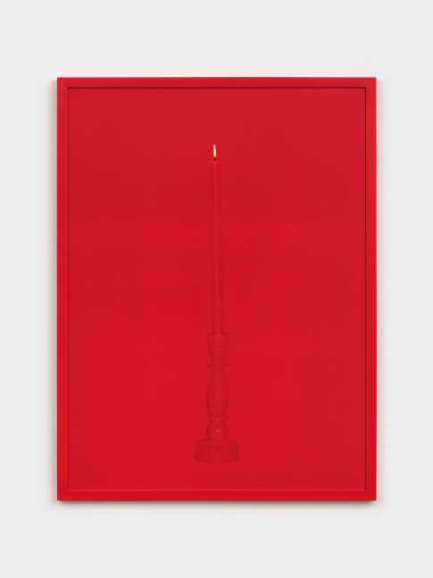 Sarah Charlesworth Candle, 2002 Cibachrome print with lacquered wood frame 41 1/2 x 31 1/2 in. (105.4 x 80 cm)