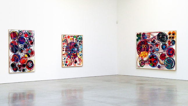 Installation view, Paintings and Drawings, 1980 - 2002, Paula Cooper Gallery, 534 W 21st Street, New York. © Kanayama Akira and Tanaka Atsuko Association.