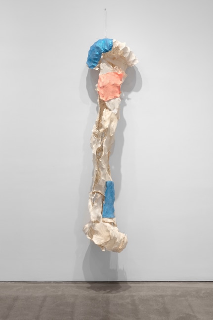 Lynda Benglis Sparkle Flag Fern, 2016 handmade paper over chicken wire, cast sparkles 78 x 19 x 23 in. (198.1 x 48.3 x 58.4 cm)