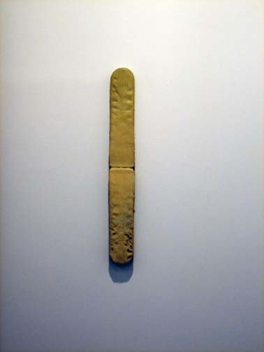 Lynda Benglis "Chalk-Wax III" 1968-70 Pigmented purified beeswax, damar resin on masonite 36 x 5 x 1