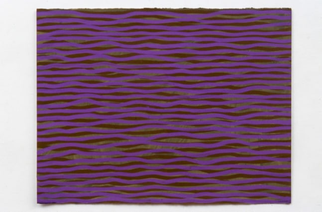 Sol LeWitt "Horizontal Brushstrokes (More or Less)" 2003 Gouache on paper 22 5/8 x 30 in.