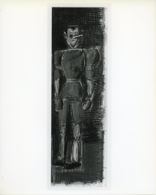 Michael Hurson &quot;Portrait of Pinocchio as a Young Man&quot; 1986 Pencil, pastel, conte crayon on paper 22 1/2&quot; x 6 3/4&quot;