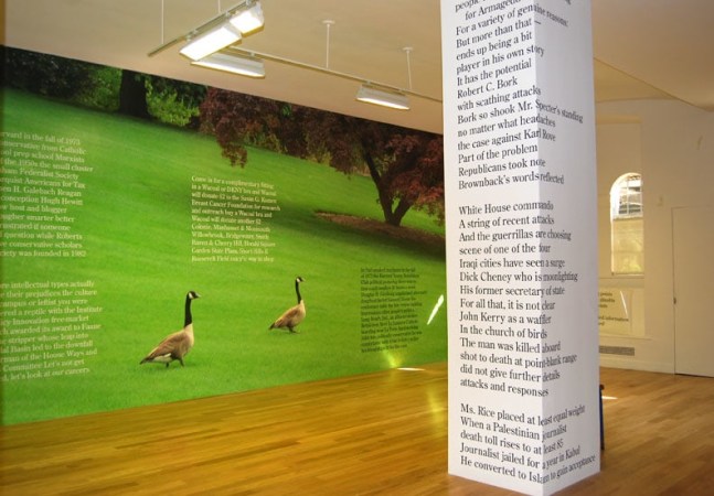 Wayne Gonzales "Gracewood I" 2005/07 Inkjet on wall paper, from an original photograph by the artist Dimensions variable