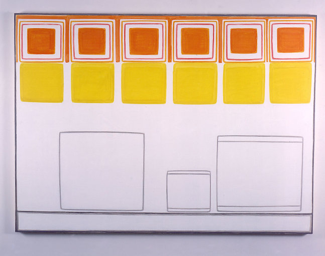 Dan Walsh "Station" 2000 Acrylic on canvas 66 x 90"