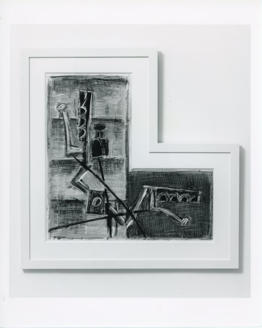 Michael Hurson "Bicycle at Side of House" 1987 Pencil, conte crayon, an ink on paper 21 1/2" x 21 1/2"