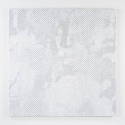 Wayne Gonzales "Waiting Crowd" 2007 Acrylic on canvas 60 x 60 in.