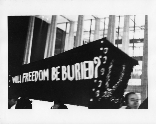 Peter Moore [March for Freedom of Expression, New York, Coffin], 1964 vintage silver gelatin print 8 x 10 in. (20.3 x 25.4 cm)