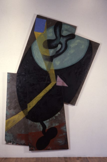 Elizabeth Murray &quot;Beam&quot; 1982 Oil on four canvases 110&quot; x 77&quot;