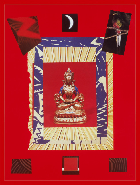 Sarah Charlesworth Super Buddha, 1986 Cibachrome with lacquered wood frame