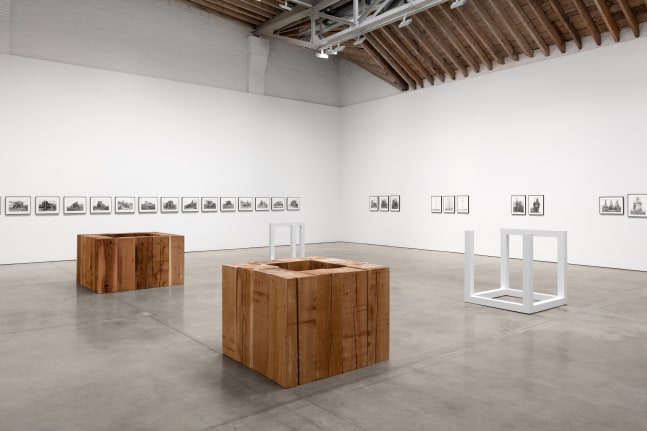 Installation view, Bernd and Hilla Becher: In Dialogue with Carl Andre and Sol LeWitt, March 31 – May 5, 2018