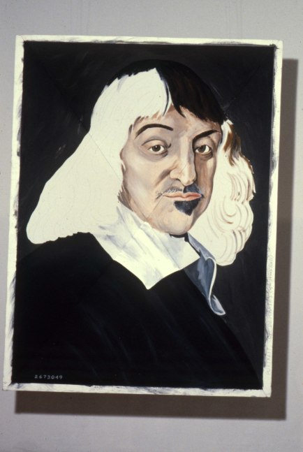 Jonathan Borofsky &quot;Portrait of Descartes after Frans Hals on Four Surfaces at 2673049&quot; 1980 Acrylic, shaped canvas 46 1/2&quot; x 52&quot; x 51&quot;