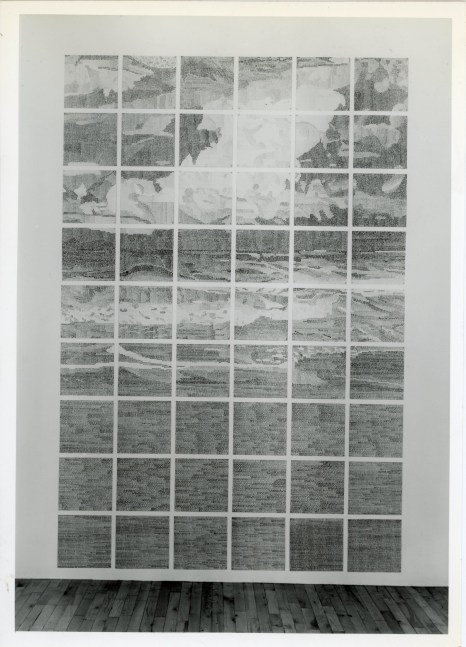 Jennifer Bartlett &quot;To the Island&quot; 1982 Collage, casein on paper on canvas; pine frame with casein 102 3/4&quot; x 78 3/4&quot;