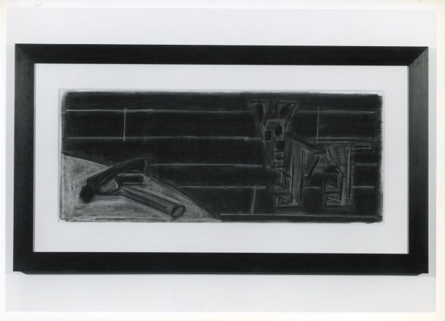 Michael Hurson "Giuco delle Coppie" 1985 Pencil, conte crayon on paper 37 1/2 x 15 in.