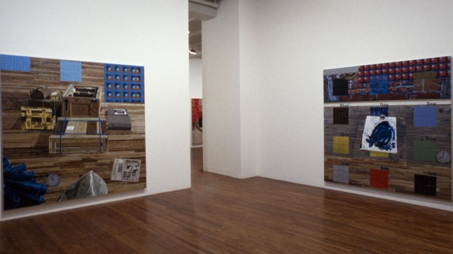 Installation view, Air: 24 Hour, Paula Cooper Gallery, 155 Wooster Street, New York, October 3 - 31, 1992. © Jennifer Bartlett. Courtesy Paula Cooper Gallery, New York, Marianne Boesky Gallery, New York, and The Jennifer Bartlett 2013 Trust. Photo: Geoffrey Clements.