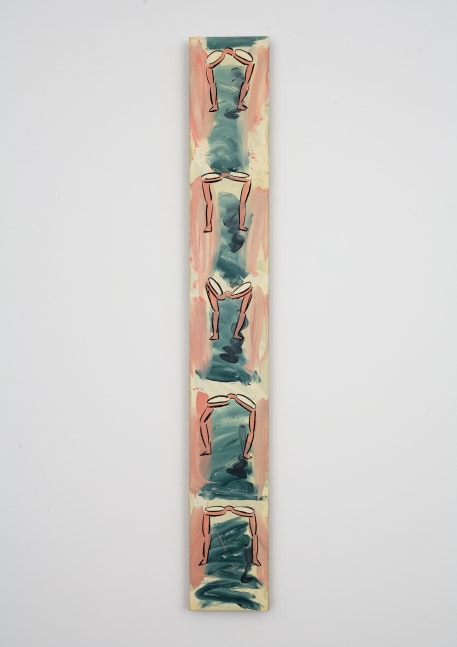 Michael Hurson Eyeglass Painting #4, 1970 oil and silkscreen on canvas 55 x 7 1/2 in. (13.75 x 18.75 cm)