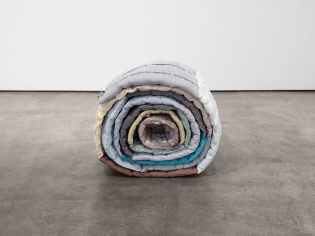 Veronica Ryan, Encounter Sleep, 2016-2022 packing blankets, thread, pins