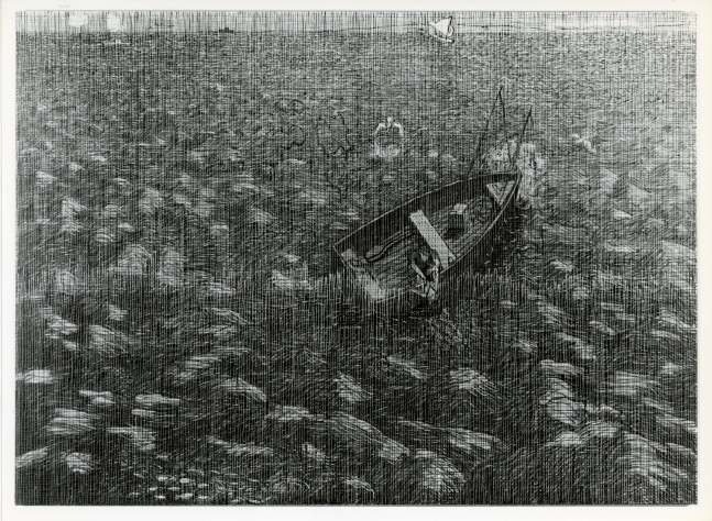 Jennifer Bartlett &quot;Earth: Boat&quot; 1993-95 Oil on canvas 78&quot; x 108&quot;