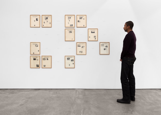 Installation view of Sarah Charlesworth: Modern History at Paula Cooper Gallery