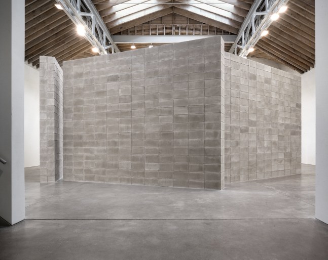 Installation view, New Large Concrete Block Structures, Paula Cooper Gallery, 534 W 21st Street, New York. December 8, 2000 - January 13, 2001.© 2025 The LeWitt Estate / Artists Rights Society (ARS), New York, Courtesy Paula Cooper Gallery, New York. Photo: Tom Powel.