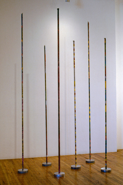 Alan Shields &quot;Plastic Duck&quot; 1983-84 Acrylic, thread, beads, aluminum 81&quot; x 88&quot; x 80&quot;