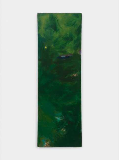 Cynthia Hawkins
Investigation into Green (Green with Gold), 1986
oil on canvas
72 x 24 in. (182.9 x 59.7 cm)
signed verso