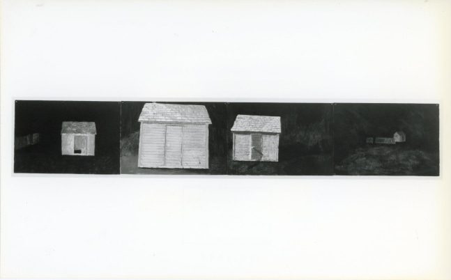 Jennifer Bartlett &quot;Old House Lane #15&quot; 1986 Pastel on 4 sheets of paper 30&quot; x 176&quot;