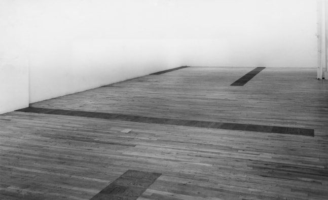 Installation view, Carl Andre, Paula Cooper Gallery, 155 Wooster Street, New York, January 5 - 30, 1985. © 2025 Carl Andre / Artists Rights Society (ARS), New York. Courtesy Paula Cooper Gallery, New York. Photo: Geoffrey Clements.