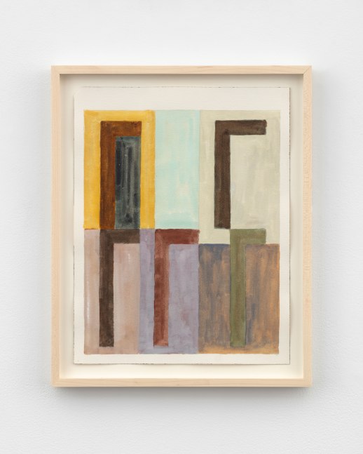 David Novros, untitled, 2019, watercolor on paper, 16 1/4 x 13 1/4 x 1 3/8 in. (41.3 x 33.7 x 3.5 cm)