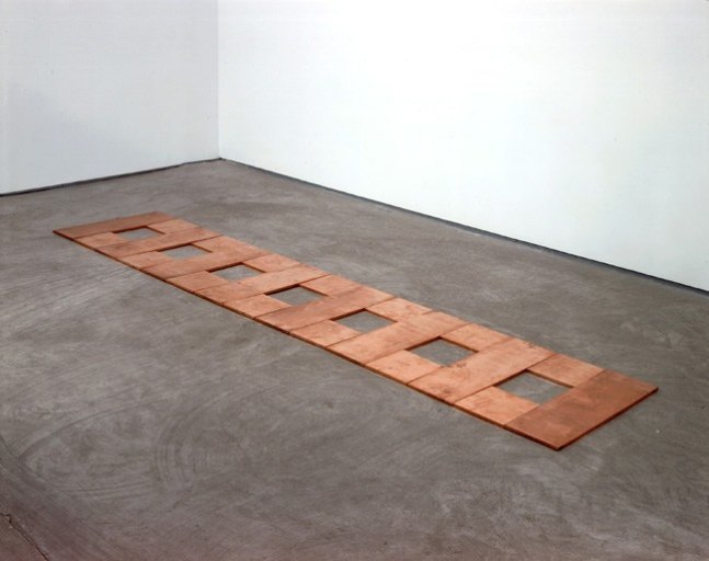 Carl Andre &quot;Cu Heptacell&quot; 2002 Copper plates, 22 units 3/8 x 118 1/2 x 23 5/8 in. overall