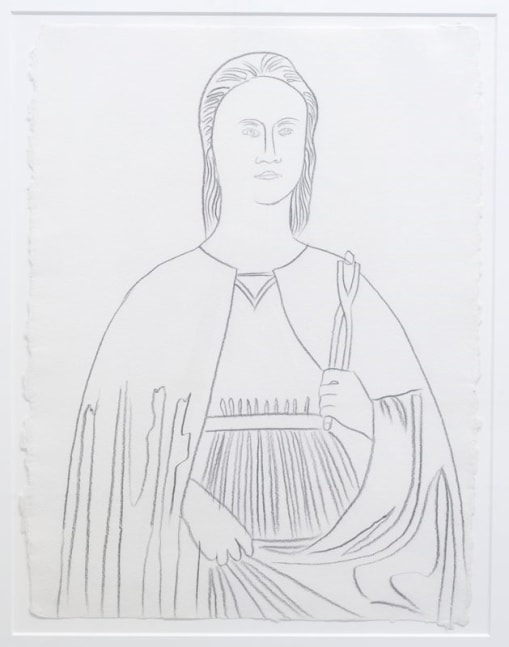 Andy Warhol "Saint Apollonia" 1984 Graphite on HMP paper 31 1/8 x 23 3/4 in.