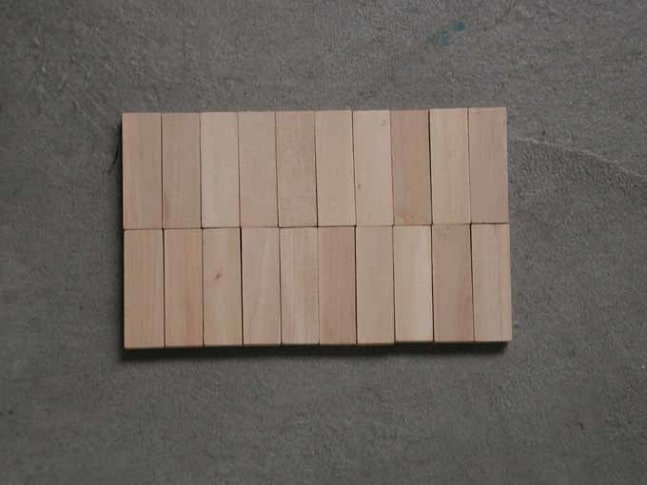 Carl Andre "10H x 2S Isolign" 2000 Wood 9/16 x 10 x 6"