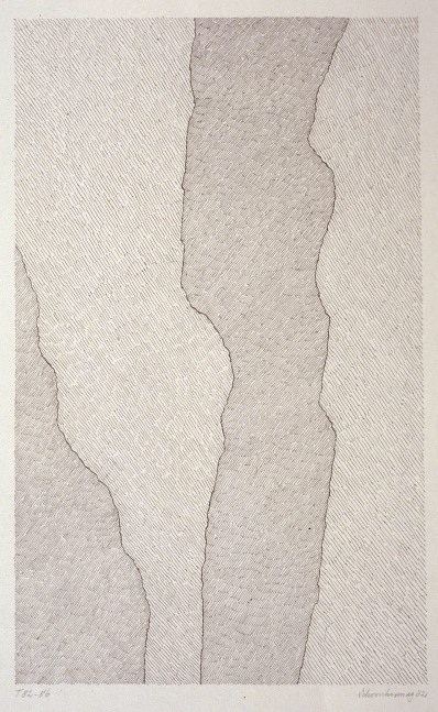 Jan J. Schoonhoven T 82-56, 1982 ink on paper 19 3/4 x 12 7/8 in. (49.37 x 12.87 cm) framed: 24 5/8 x 18 1/2 in. (62.5 x 47 cm)