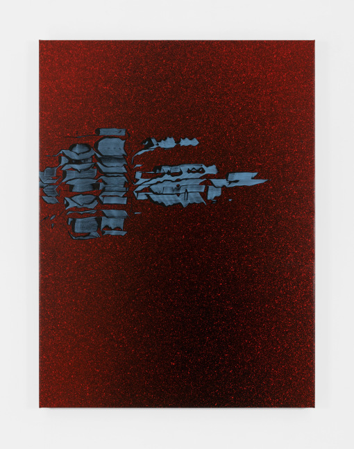 Tauba Auerbach Grain - Mandlebrot Quartet (Ventrella Variation), 2018 acrylic on canvas 60 x 45 in. (152.4 x 114.3 cm)