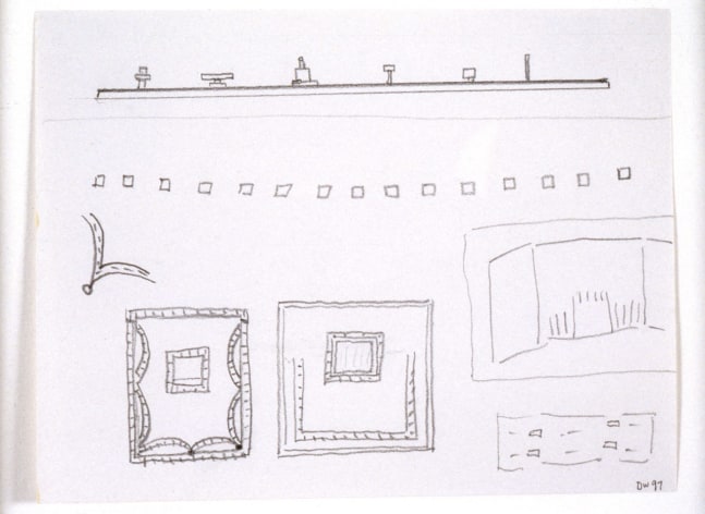 Dan Walsh "Untitled" 1997 Pencil on paper 6 1/2 x 8 3/4"