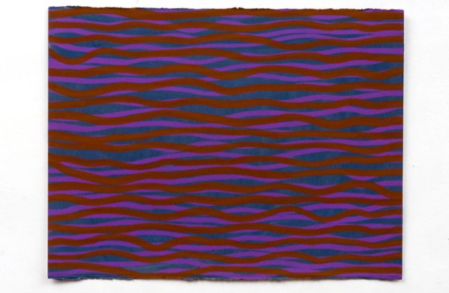 Sol LeWitt "Horizontal Brushstrokes (More of Less)" 2003 Gouache on paper 22 1/2 x 30 in.
