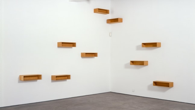 Donald Judd &quot;Till Tora&quot; 1976/87 Plywood / 9 units 6 x 24 x 9 in.