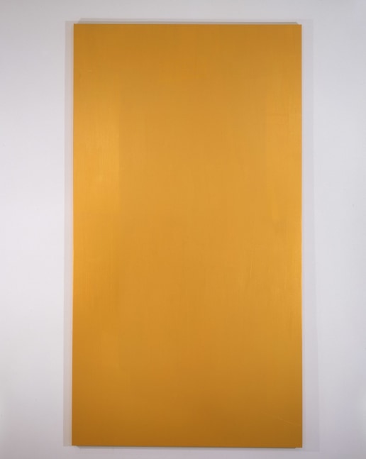 Christian Marclay "Gold Door (The Electric Chair)" 2006 Silkscreen ink on synthetic polymer paint on canvas 93 3/4 x 50 in.