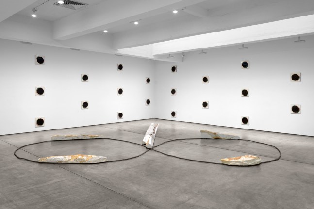 Installation view, Luciano Fabro, Paula Cooper Gallery, New York, May 6 – July 28, 2023. © Silvia Fabro (Archivio Luciano e Carla Fabro). Photo: Steven Probert